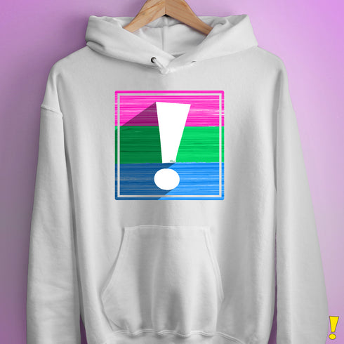Polysexual Pride Flag Exclamation Point Hoodie